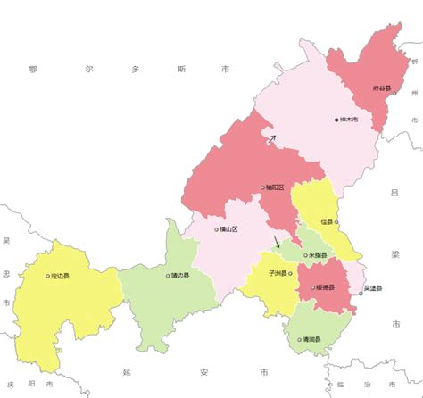 陕西省榆林市子洲县的地图-