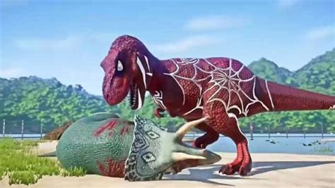 侏罗纪恐龙动画系列：暴虐霸王龙VS霸王龙，恐龙战斗