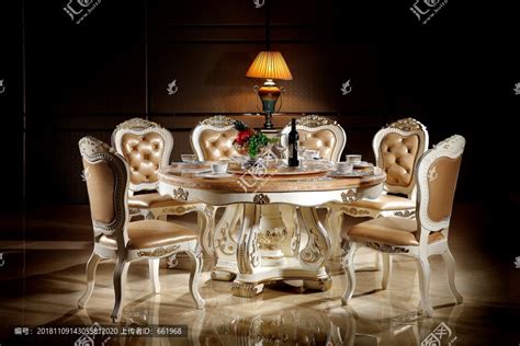 法式系列象牙白餐桌椅,家居时尚,生活百科,摄影素材,汇图网www.huitu.com