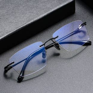 钛架无边框眼镜可配近视有度数男款时尚设计师款纯钛无框眼镜框女-阿里巴巴