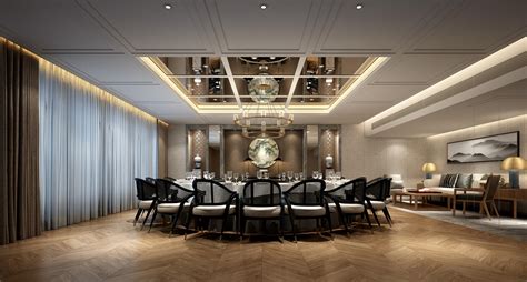 新中式风格奢华酒店餐厅 会所包房 包厢 包间 高清效果-3设计案例-周付设计作品效果图-新家网