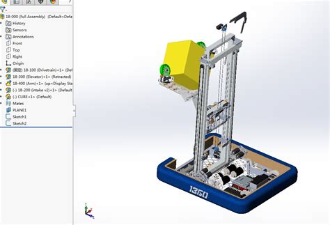 2018 FRC 1360号机器人车详细3D图纸 Solidworks设计 – KerYi.net