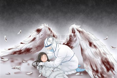 受伤的白衣天使保护病人插画图片下载-正版图片401675834-摄图网