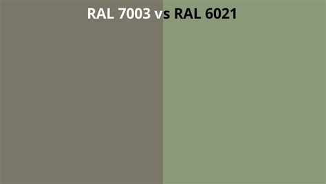 RAL 7003 vs 6021 | RAL colour chart UK