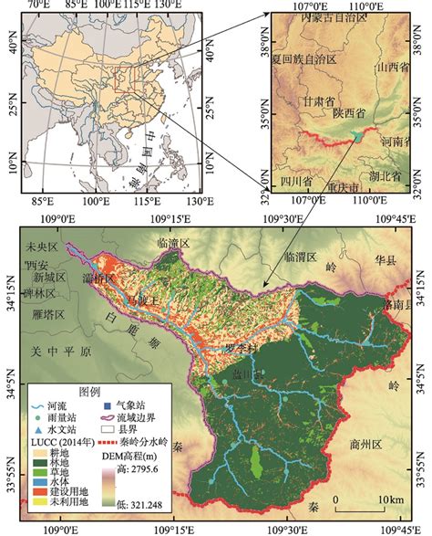 秦岭地图分布图图片