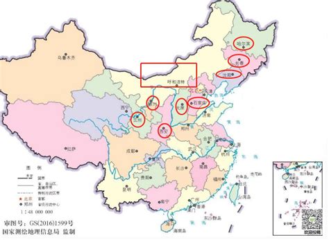 赤峰旅游线路图（Chifeng tourist route map）