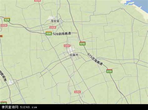如皋市地图图片