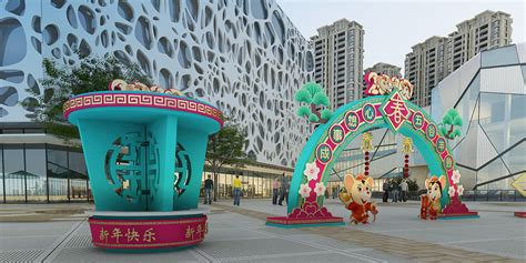 2020鼠年商场美陈雕塑设计|三维|其他三维|攻城狮YJ - 原创作品 - 站酷 (ZCOOL)