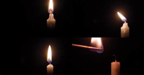 灰色的桌子上，燃着的蜡烛，带着木芯照片摄影图片_ID:395557215-Veer图库