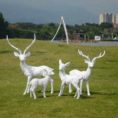 园林仿真玻璃纤维动物造型雕塑户外吉祥物玻璃钢鹿雕塑厂家 ...
