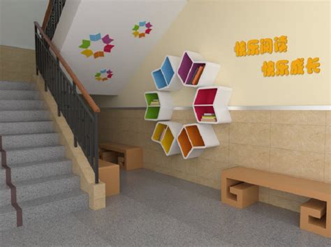 中式风格设计让学校架空层变身读书长廊,为校添香！-聚桥文化