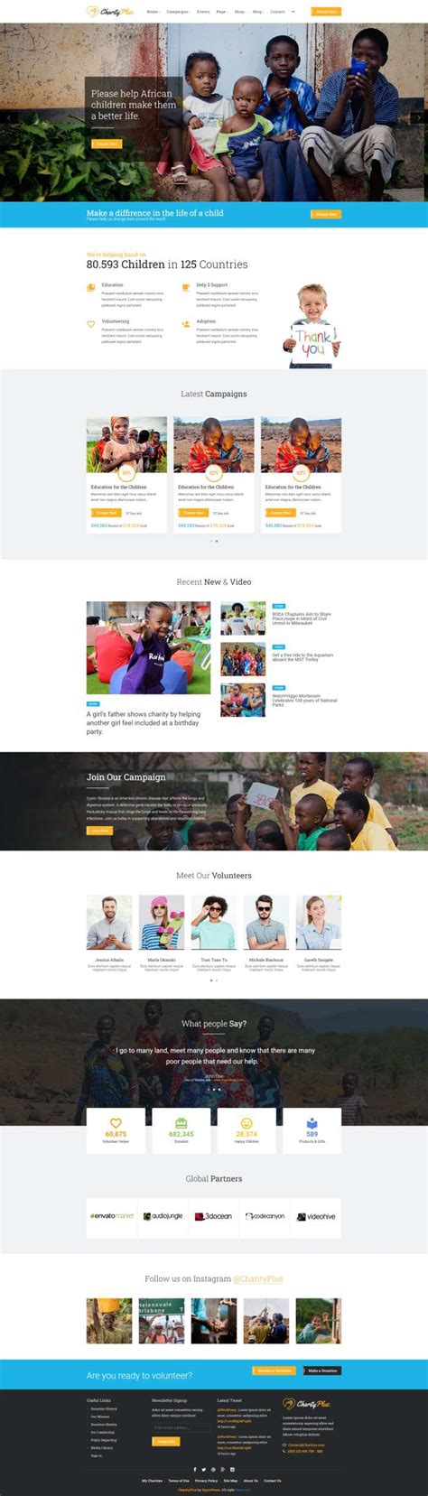 慈善机构网页设计，优质的公益网站模板-17素材网
