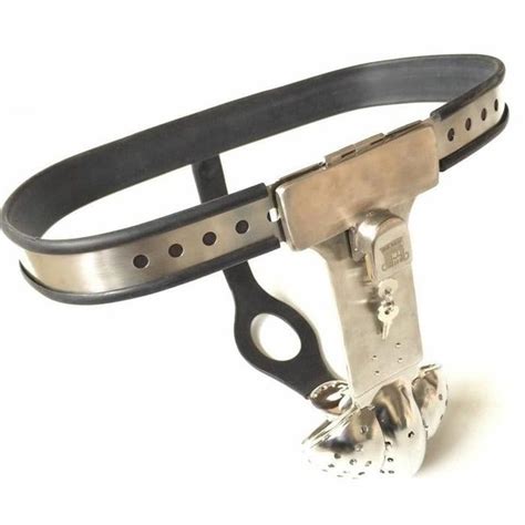 Male Chastity Belt Outsiede Tube Adjustable Model-Y Stainless Steel ...