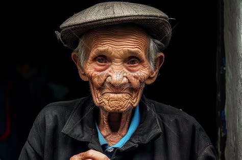 沧桑老人的肖像特写高清图片下载-正版图片600264508-摄图网