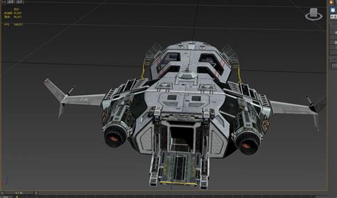 搬运一艘宇宙飞船，写实科幻风，面数挺大 - CG模型 - Powered by Discuz!