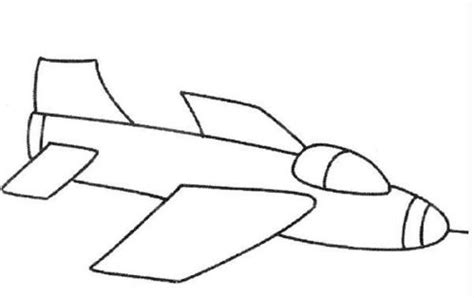 战斗机简笔画教程图片 战斗机飞机的简笔画画法 简单战斗机怎么画[ 图片/9P ] - 才艺君