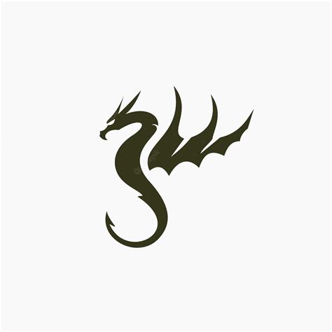 Premium Vector | Dragon wing silhouette abstract logo