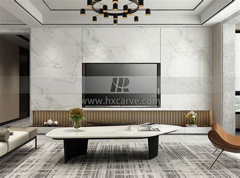 竹木纤维集成墙板电视背景墙北欧现代简约客厅影视墙仿大理石护板-阿里巴巴