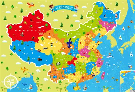 趣味中国地图图片