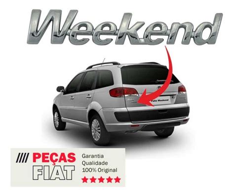 Emblema Cromado Weekend Traseiro Fiat Palio Original 46792649