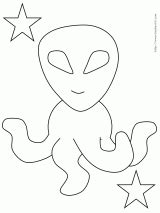 好看的外星人简笔画卡通图片教程 肉丁儿童网