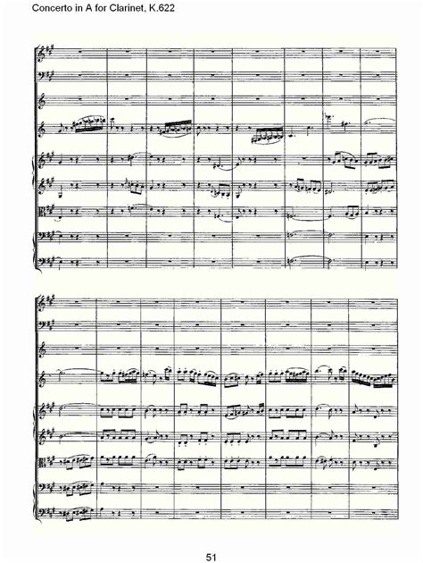 A调单簧管协奏曲, K.622（十一）_总谱_搜谱网