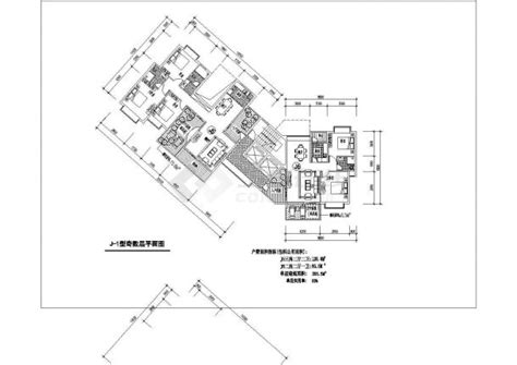 德州J型户型平面设计详细建筑施工图_建筑施工图_土木在线