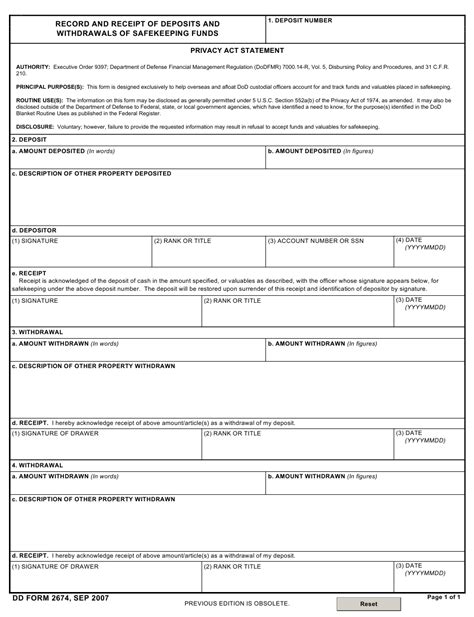 Download Fillable dd Form 2674 | army.myservicesupport.com