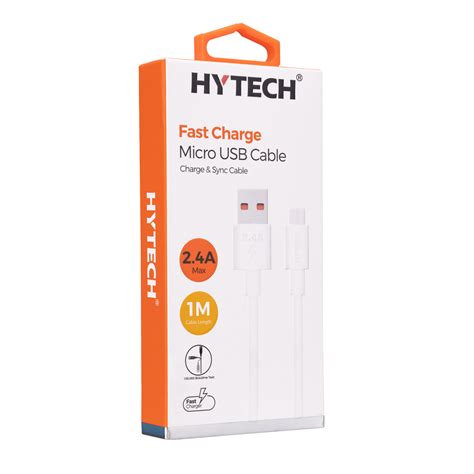 Hytech HY-X86 1m 2.4A Micro Usb Beyaz Şarj Kablosu - Segment