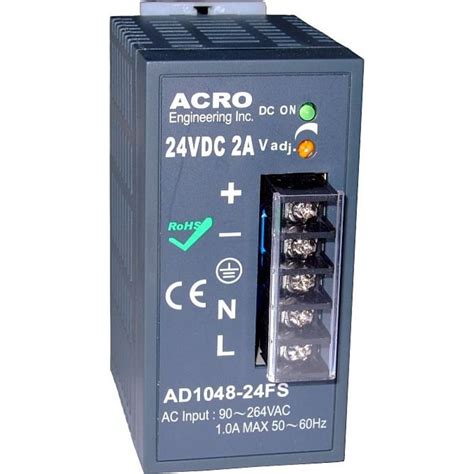 AD1048-24FS Din Rail Power Supply, 24VDC, 2A - PIMZOS.COM