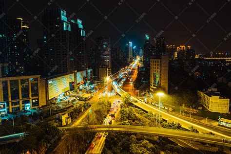 武汉城市交通枢纽岳家嘴立交桥高清摄影大图-千库网