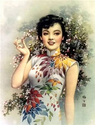 这位浙江姑娘笔下的民国旗袍美人，肤如凝脂珠圆玉润，独特中国美啪啪打肿网红脸 - 女性艺术家网