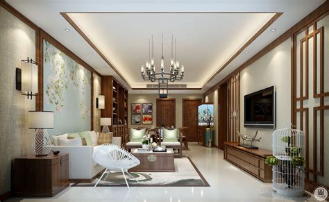 郑州中式家居设计-别墅装修设计-室内设计作品-筑龙室内设计论坛