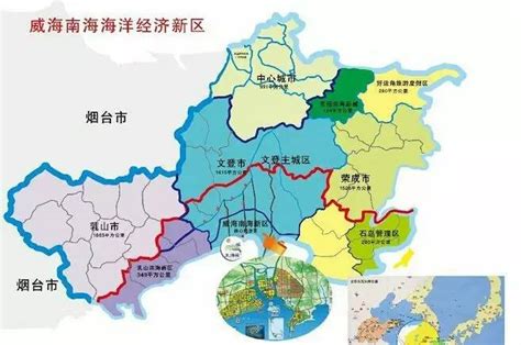 威海行政区划图图片