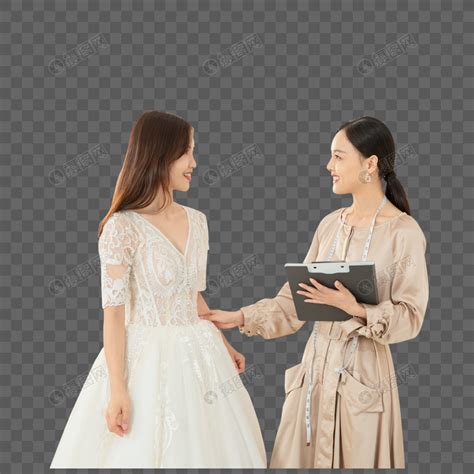 准新娘婚纱店与设计师沟通定制婚纱元素素材下载-正版素材401807411-摄图网
