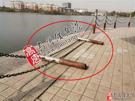 高唐：湖边铁护栏生锈损坏存隐患，提醒游玩市民注意安全 - 高唐信息港