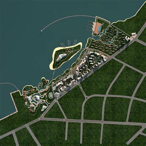 海南规划3dmax 模型下载-光辉城市