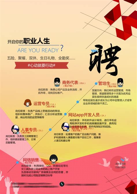 电子企业招工招聘PSD海报设计素材免费下载_红动网