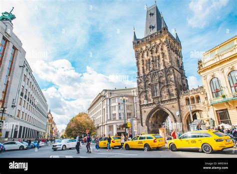 Taxi In A Center Of Prague, Czechia Stock Photo 525711052 : Shutterstock