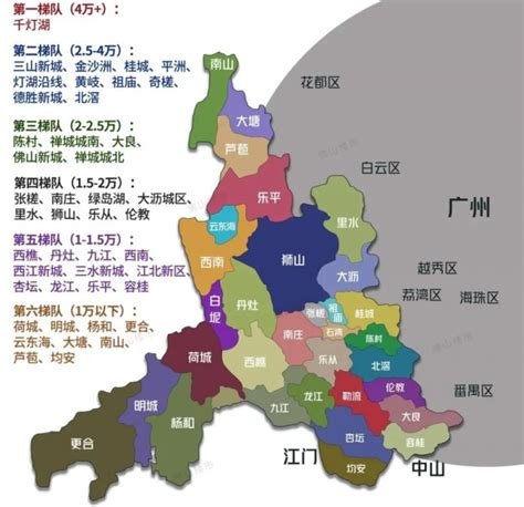 佛山五区的区域（最好有它们的地图位置） 广东