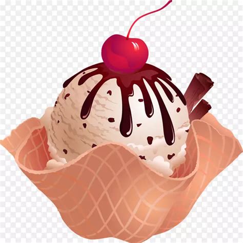 巧克力冰淇淋蛋卷圣代华夫饼樱桃冰淇淋PNG图片素材下载_图片编号232269-PNG素材网