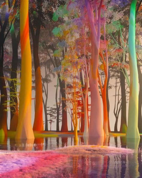 文化随行-油画世界|五彩斑斓的树林