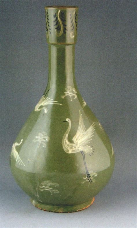 高丽青瓷胆瓶(现代仿品)-野瓷-图片