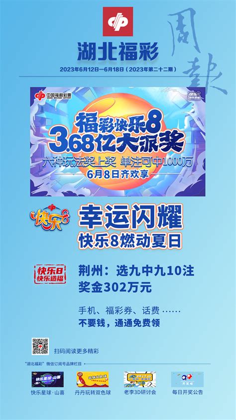【精彩海报】湖北福彩每周要闻（2023年6月12日－6月18日）|湖北福彩官方网站