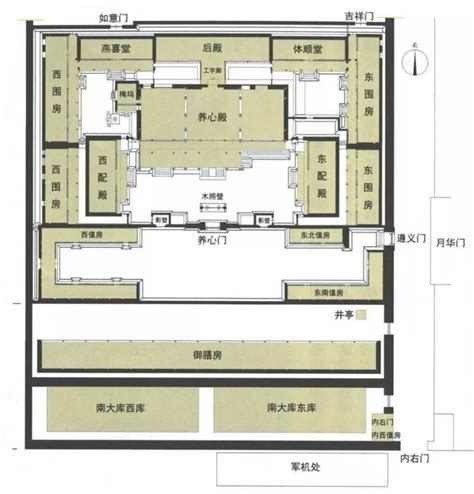 养心殿平面图图片