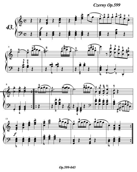 车尔尼599第98首曲谱及练习指导_简谱_搜谱网