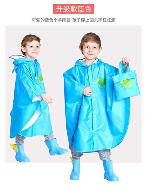 加厚款儿童斗篷式雨衣雨披小孩男童女童宝宝学生一次性雨衣-阿里巴巴