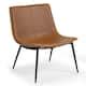 Barkley Light Brown Faux Leather Accent Chair - Bed Bath & Beyond ...