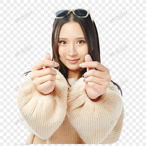 非主流比心女孩头像