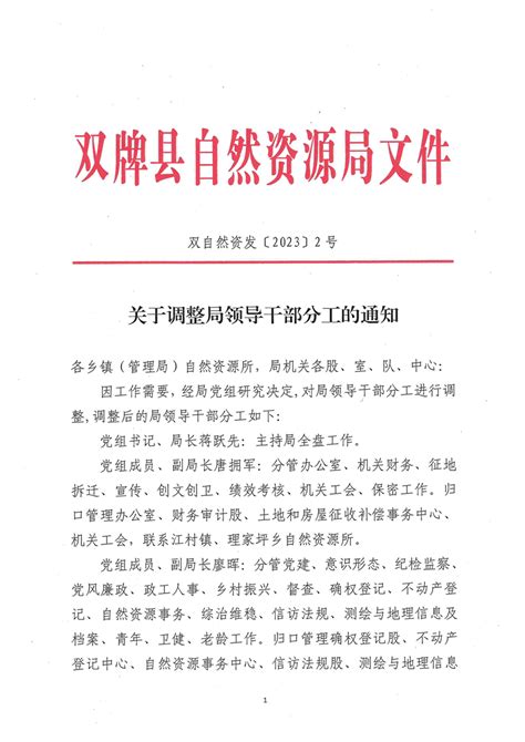 2019年自然资源局领导分工及照片-衡山县人民政府门户网站